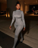 BOSS MUSE HOUNDSTOOTH JUMPSUIT